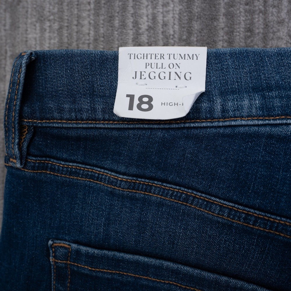 Lane Bryant Tighter Tummy Pull On Jegging High Rise Medium Wash Jeans Women 18 - Picture 12 of 12